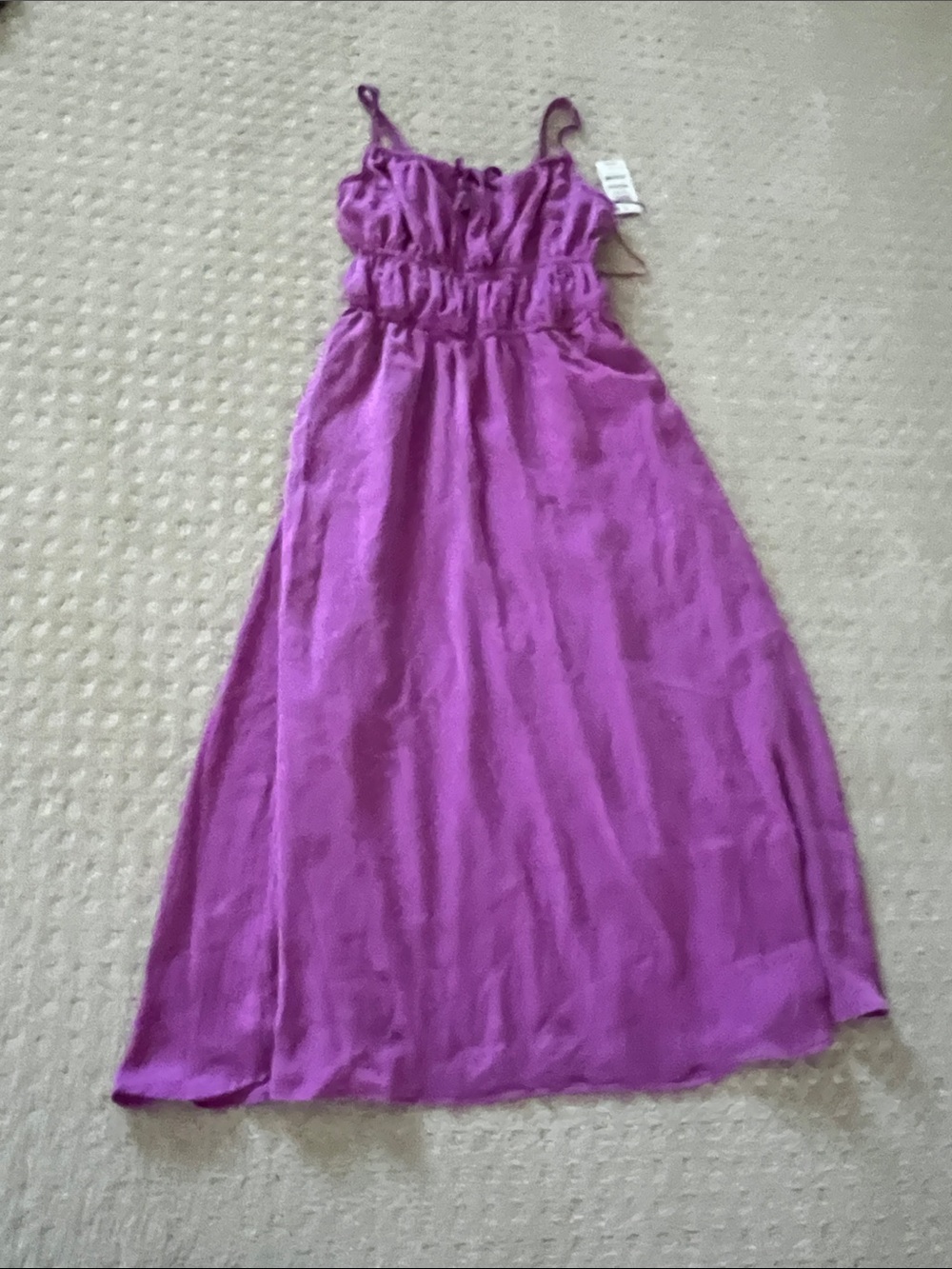 Women's Purple Maxi Sundress with Smocked Bodice